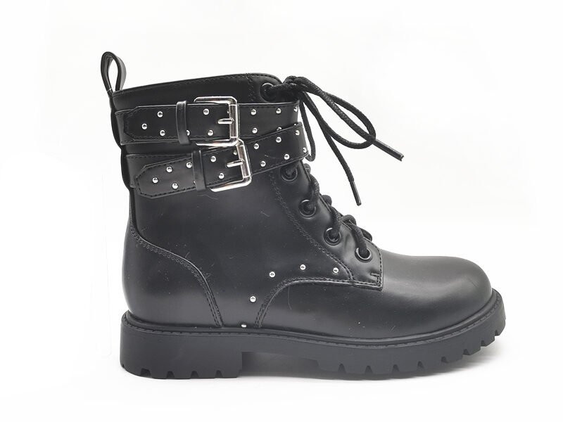 Studded Lace - Up Ankle Boots
