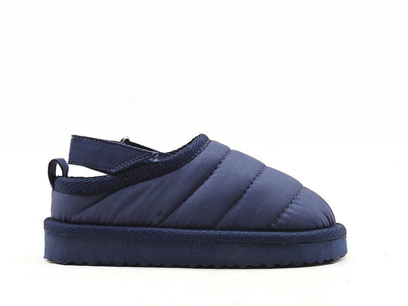 Navy Blue Quilted Slingback Slippers