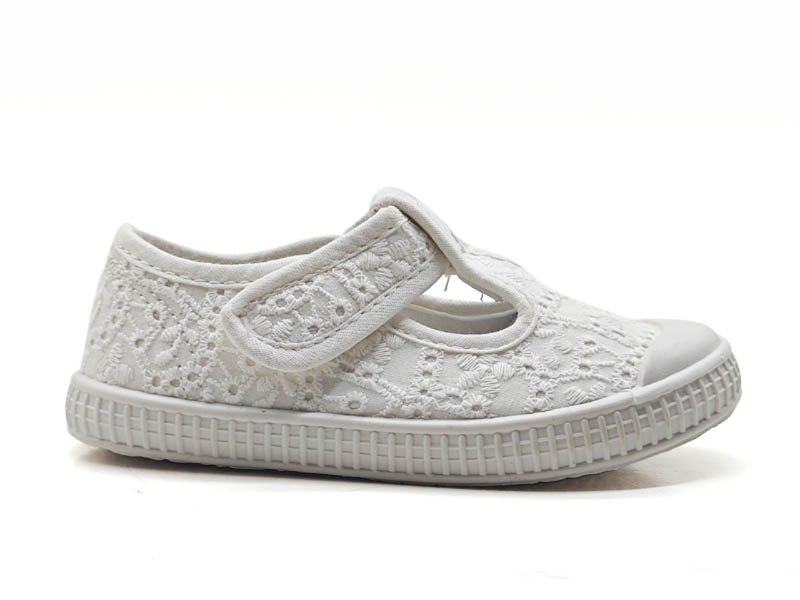 Embroidered Mary Jane Flats