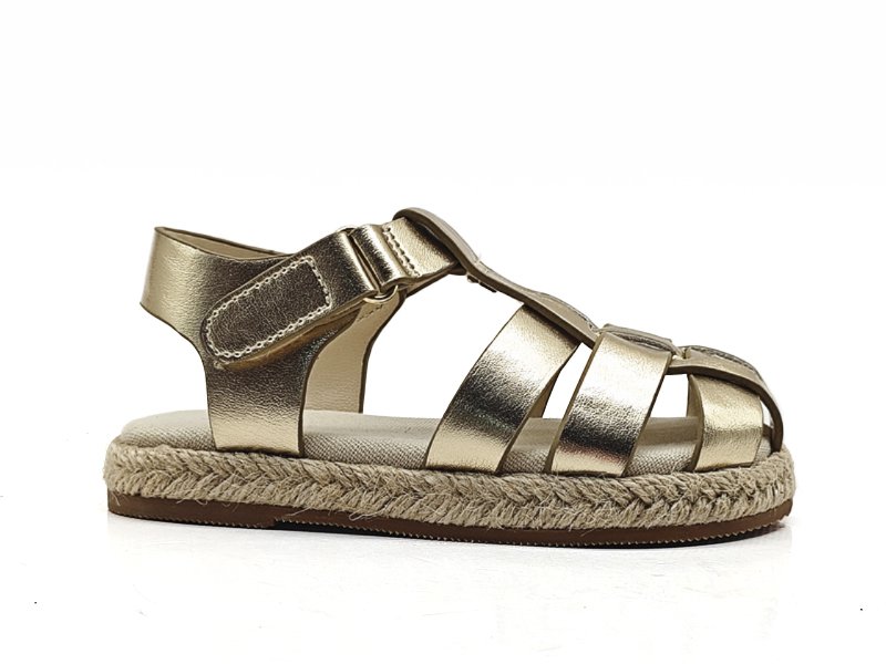 Shimmery Strappy Espadrille Sandals