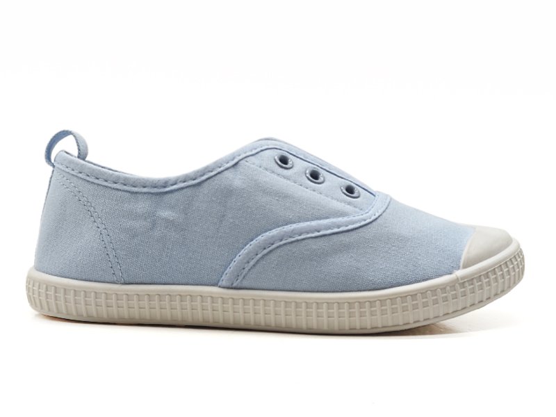Casual Light Blue Canvas Flats