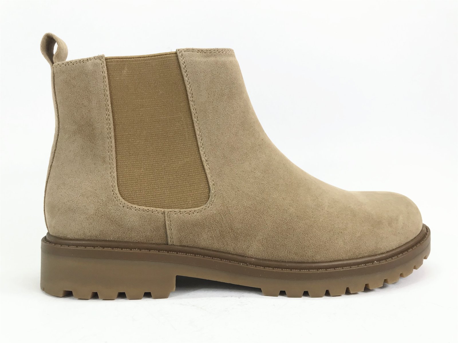 Khaki Suede Chelsea Ankle Boots