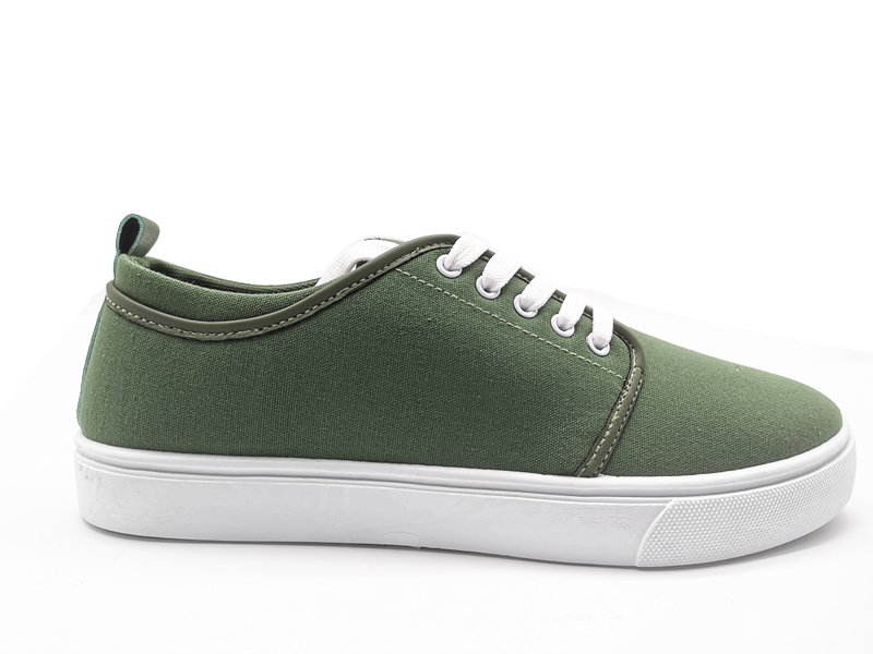 Men's Stylish Olive Green Canvas Sneakers