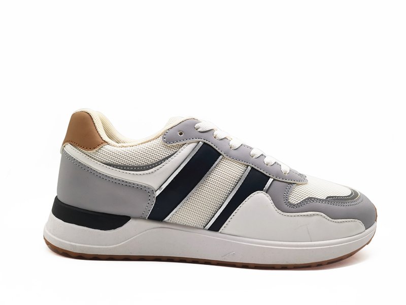 toned Sneakers with Black Stripes