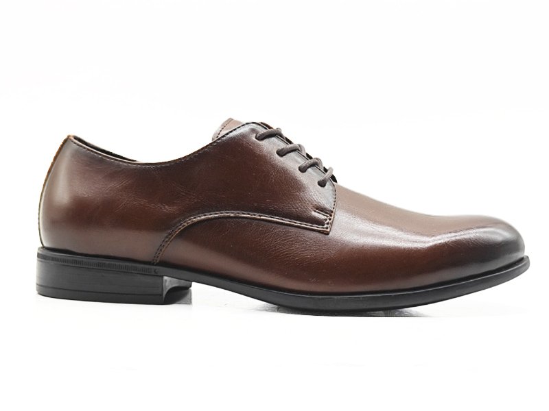 Brown Leather Lace - up Dress Shoes